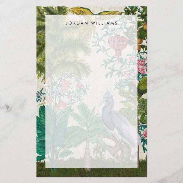 Paradise Chinoiserie Brevpapper (Framsida)