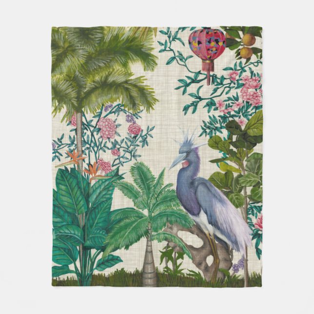Paradise Chinoiserie Fleecefilt (Framsidan)