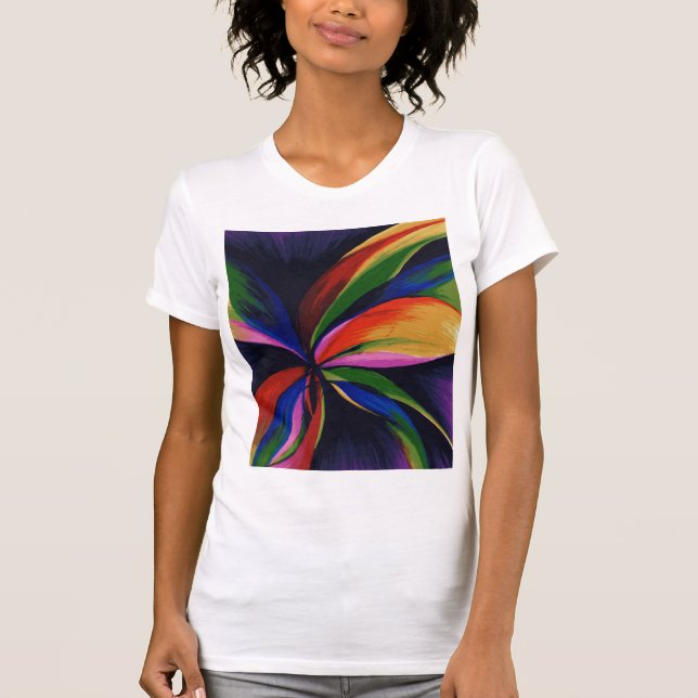 Paradise Colorful Abstrakt Original Art Shirt T (Framsida)