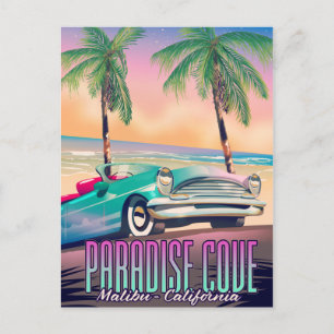 Paradise Cove,Malibu,Kaliforniens reseaffisch Vykort