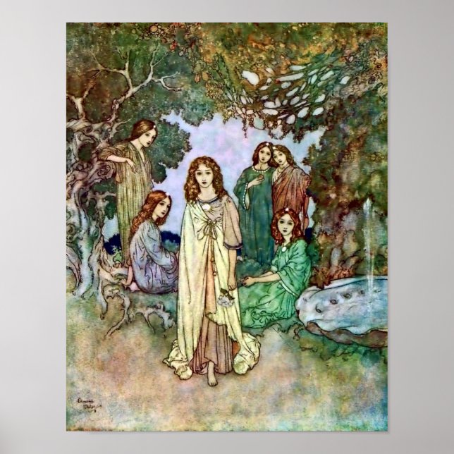 Paradise Edmund Dulac Art Poster (Framsidan)