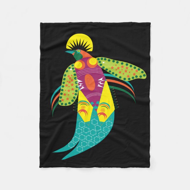 Paradise-fågeln Fleecefilt (Framsidan)