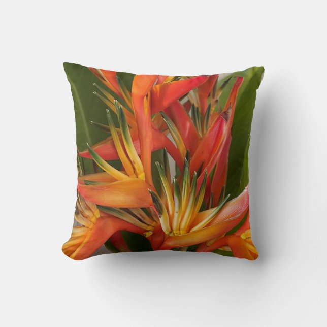 Paradise-fågeln i Tropical Pillow Kudde (Framsida)