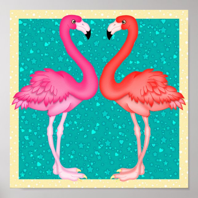 Paradise Flamingo Poster (Framsidan)
