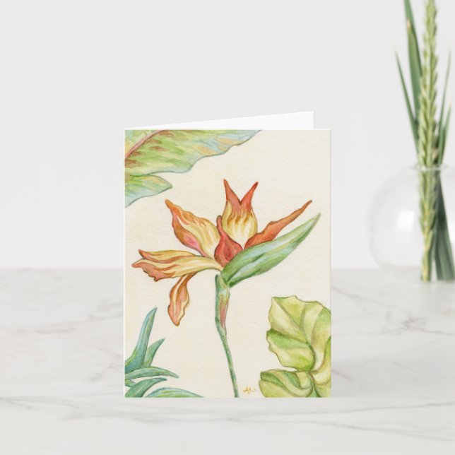 Paradise Flower Notecard Kort (Framsida)