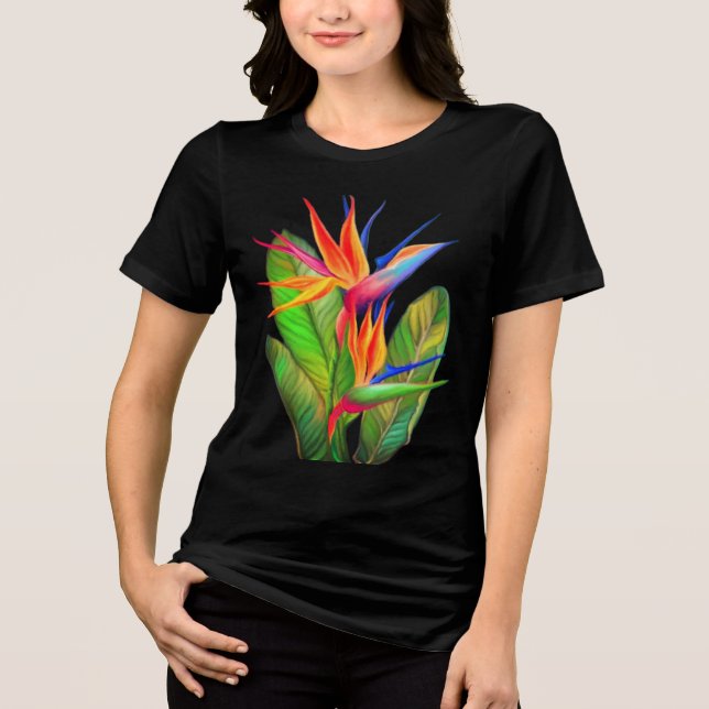 Paradise Flower Strelitzia T Shirt (Framsida)