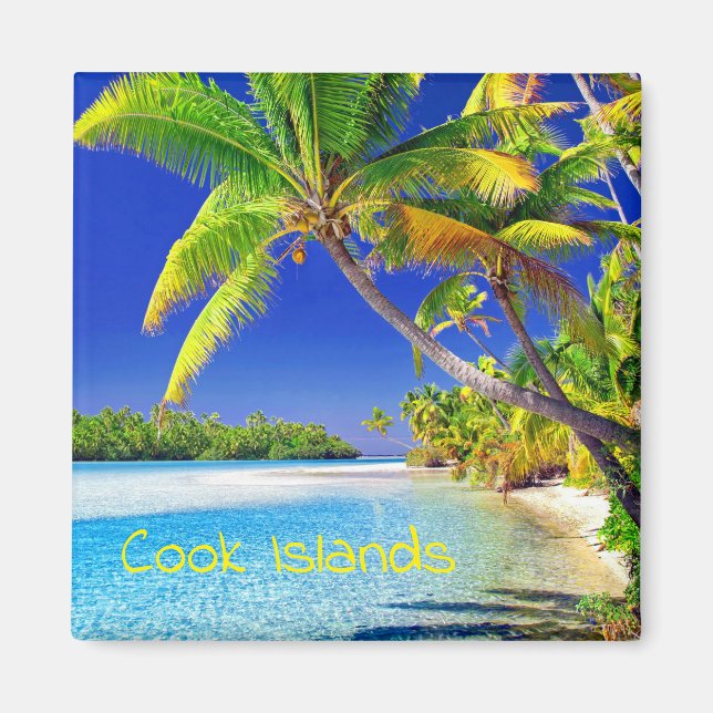 Paradise för Tropical Cook Islands Magnet (Framsidan)