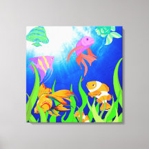 Paradise för tropisk fisk under vatten Oasis