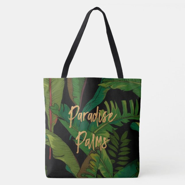 Paradise Handflatan Hawaiian Beach Bag - flerfärga Tygkasse (Framsida)