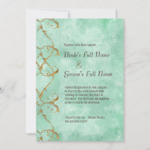Paradise handflatan - inbjudan till Aqua Wedding