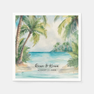 Paradise Handflatan Tropical Beach Wedding Pappersservett