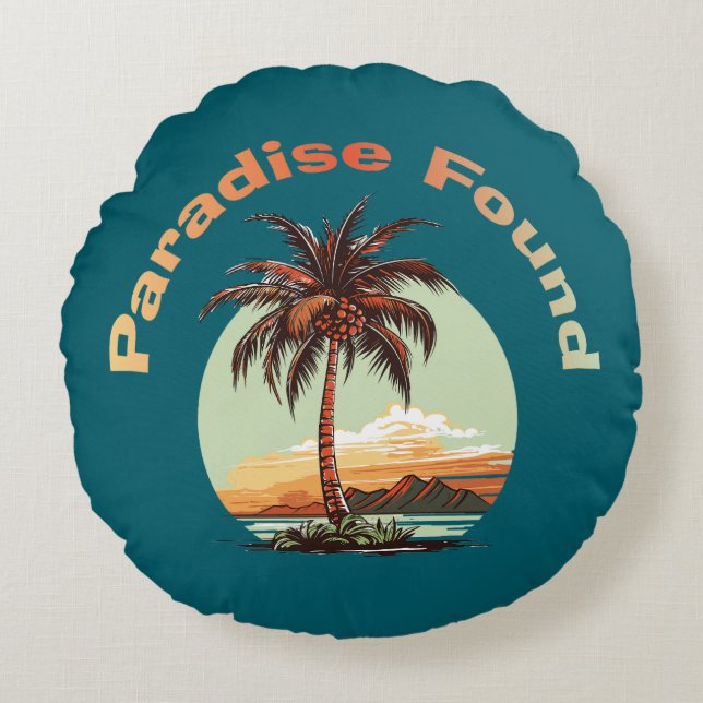 Paradise hittades rund kudde (Framsidan)