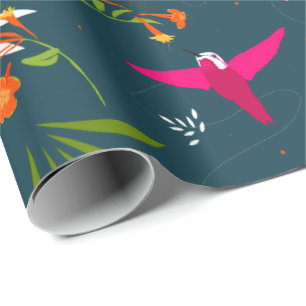 Paradise Hummingbird Patterned Presentpapper