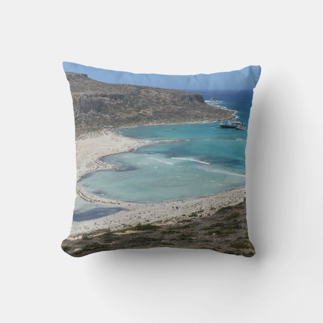 Paradise in Crete - Balos Lagoon Cushion Pillow Kudde (Framsida)