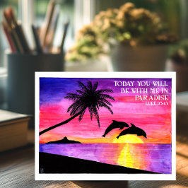 Paradise Inspirational vycard Vykort
