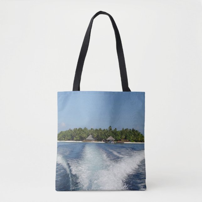 Paradise Island Tote Bag Tygkasse (Framsida)