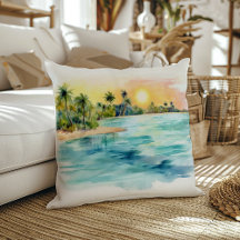 Paradise Island Tropical Beach Sunset & Handflatan