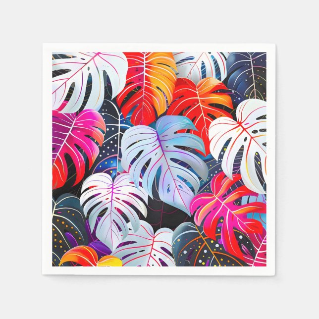 Paradise Jungle Tropical Foliage Pappersservett (Framsidan)
