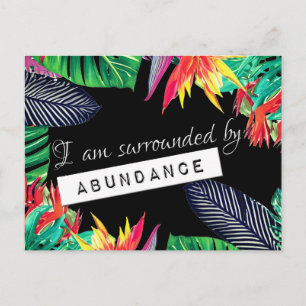 Paradise Law of Attraktion Abundance Affirmation Vykort