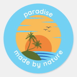 Paradise Made by Nature Runt Klistermärke
