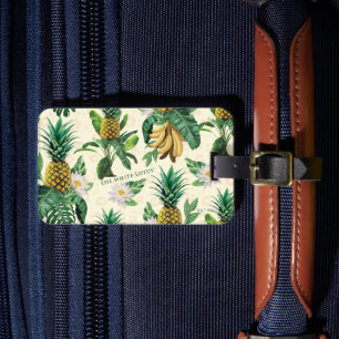Paradise Mönster i vit Lotus Pineapple Bagagebricka