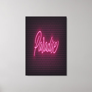 Paradise Neon Light Canvastryck