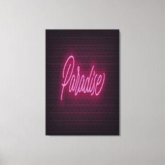 Paradise Neon Light Canvastryck