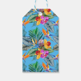 Paradise och Orchid Summer Blue Garden Presentetikett