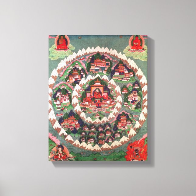 Paradise of Shambhala, Tibetan Banner Canvastryck (Framsida)