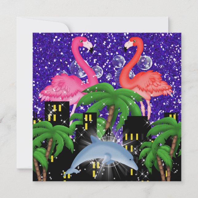 Paradise Party i Stil Bright Ljus - SRF Inbjudningar (Framsida)