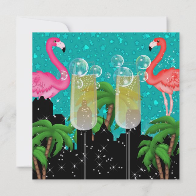 Paradise Party i Stil Bright Ljus - SRF Inbjudningar (Framsida)