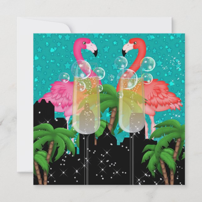 Paradise Party i Stil Bright Ljus - SRF Inbjudningar (Framsida)