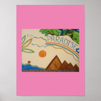 Paradise Rd rosa Bckground Poster