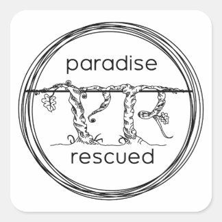 Paradise Rescued Fyrkantigt Klistermärke