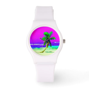 Paradise Rosa Handflatan Träd Armbandsur