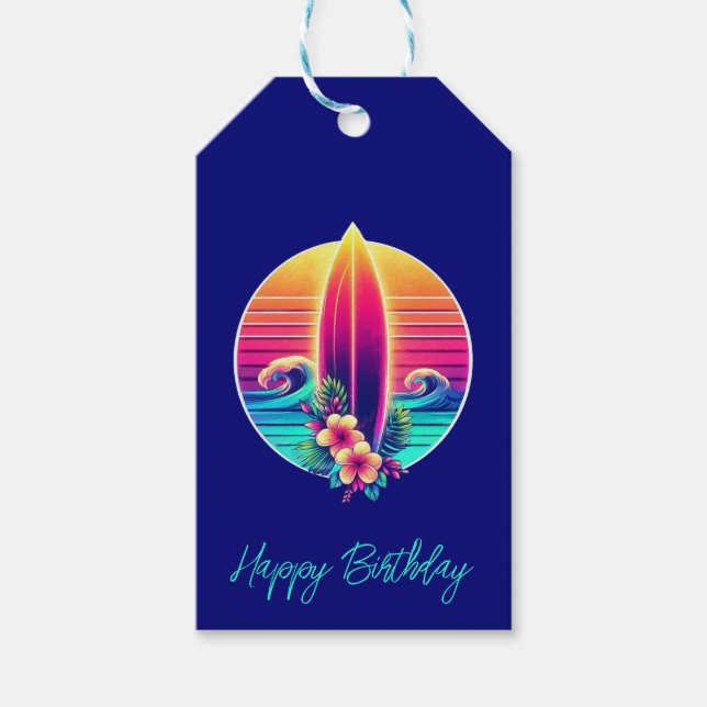 Paradise-solnedgång Presentetikett (Framsidan)