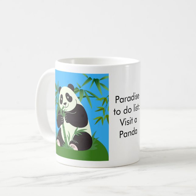 Paradise to do list: Panda Kaffemugg (Framsida vänster)