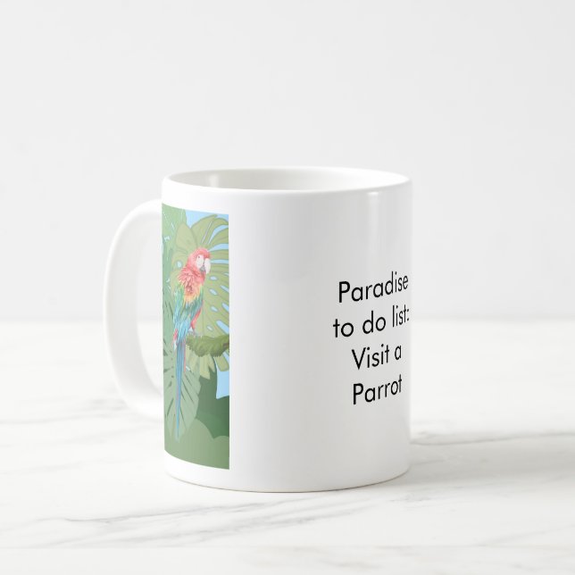 Paradise to do list: Parrot Kaffemugg (Framsida vänster)