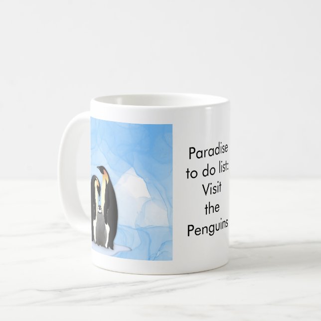 Paradise to do list: Penguins Kaffemugg (Framsida vänster)