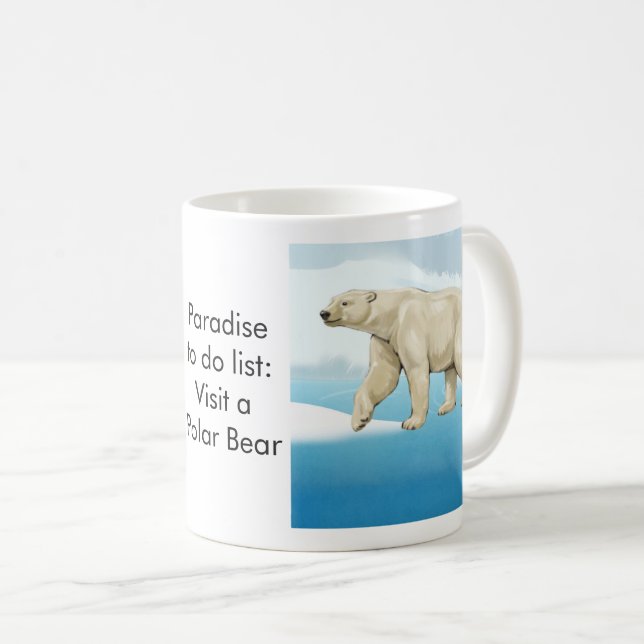 Paradise to do list: Polar Bear Kaffemugg (Framsida höger)