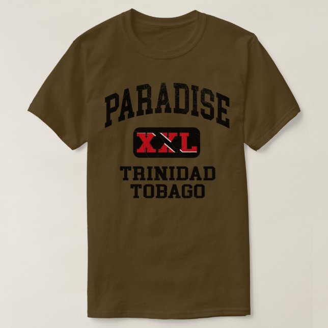 Paradise Trinidad och Tobago XXL Atletisk design T Shirt (Design framsida)