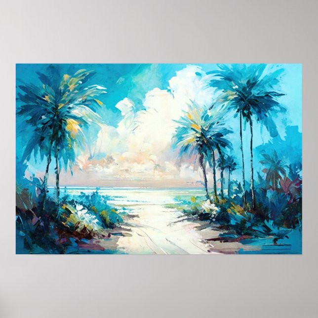 Paradise Tropical Beach Fine Art Poster (Framsidan)
