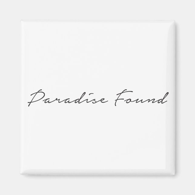 Paradise Vacation Art Ord Text Art Roligt Travel A Magnet (Framsidan)