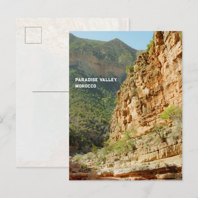 Paradise Valley, Morocco Travel photo Vykort (Fram/baksida)
