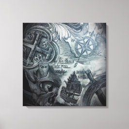 Paradise väntar på arbetsyta canvastryck