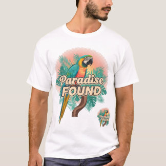 Paradise - Vibrant Tropical Parrot Design T Shirt