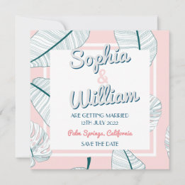 Paradisera handflatan i Modern Bröllop Spara Datumet