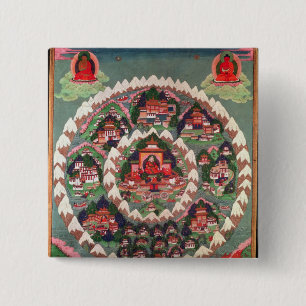 Paradiset av Shambhala, tibetant baner Knapp