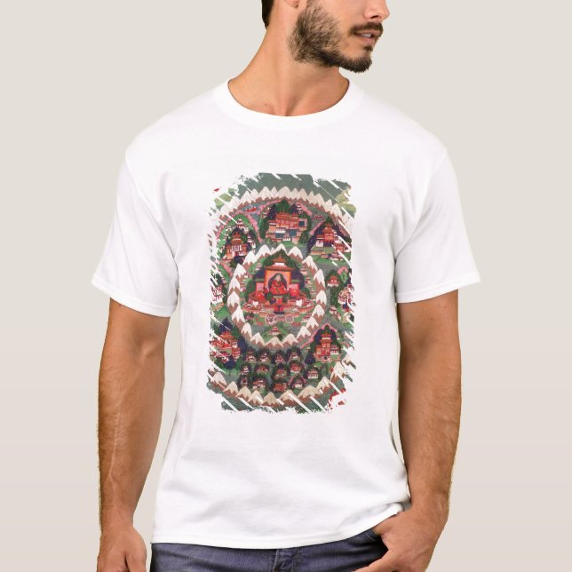 Paradiset av Shambhala, tibetant baner T Shirt (Framsida)