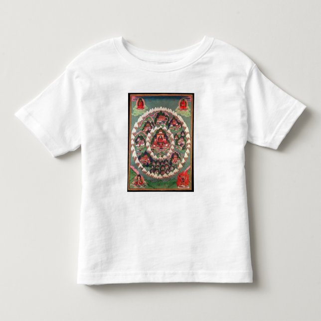 Paradiset av Shambhala, tibetant baner Tee Shirt (Framsida)
